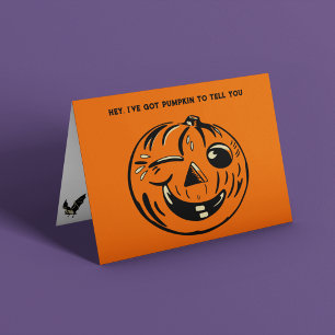 Schattigee pompoen vertelt je Halloween Kaart