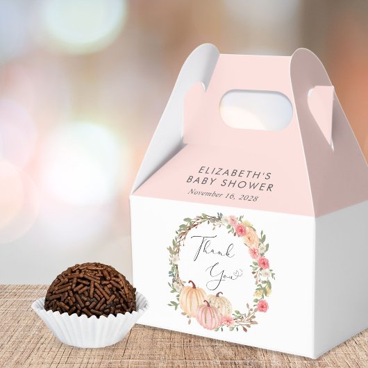 Schattigee pompoen Waterverf baby meisje douche da Bedankdoosjes