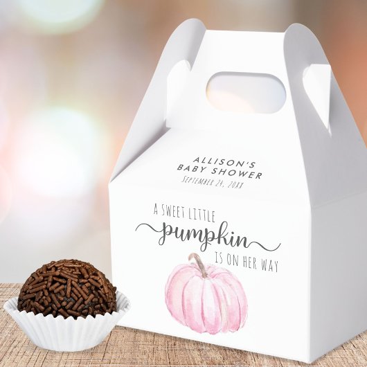 Schattigee pompoen Waterverf Baby roze douche dank Bedankdoosjes