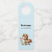 Schattigee Pony eet madeliefjes Flessenhanger (Voorkant)