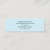 Schattigee Pony eet madeliefjes Mini Visitekaartje (Achterkant)