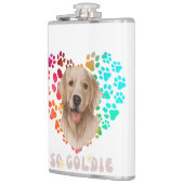 Schattigee poot Hart gouden Hond Puppy Huisdier Di Heupfles (Links)