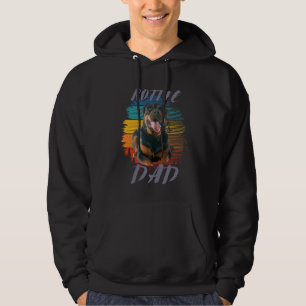 Schattigee poot Retro Hart Rottie Hondenhuisdieren Hoodie