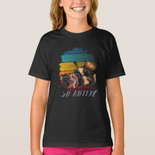 Schattigee poot Retro Hart Rottie Hondenhuisdieren T-shirt