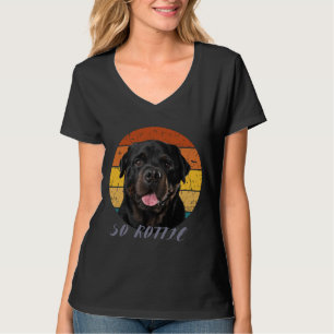 Schattigee poot Retro Hart Rottie Hondenhuisdieren T-shirt