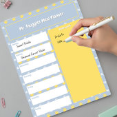 Schattigee pootafdruk | maaltijdplanner notitieblok