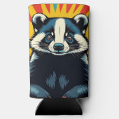 Schattigee Pop Art Badger gepersonaliseerd (Achterkant)