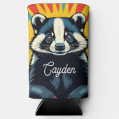 Schattigee Pop Art Badger gepersonaliseerd (Voorkant)