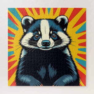 Schattigee Pop Art Badger Legpuzzel