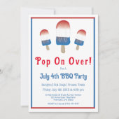 Schattigee Pop Op Meer dan 4 juli Popsicle Kaart (Voorkant)