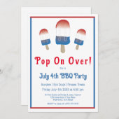 Schattigee Pop Op Meer dan 4 juli Popsicle Kaart (Voorkant / Achterkant)