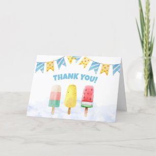 Schattigee Popcicle klaar om pop Ice Cream Baby sh Bedankkaart