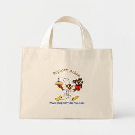Schattigee Popcorn Anime Chef Ducky Kazoo Canvas t Mini Tote Bag