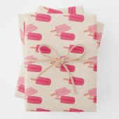 Schattigee Popsicle Wrapping Paper Flat Sheet Set  (In situ)