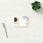 Schattigee Post-it® notes met Koffie en Bloemen (Kantoor)