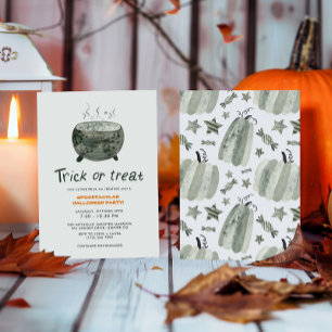 Schattigee Pot Trick or treat Halloween Party Kaart