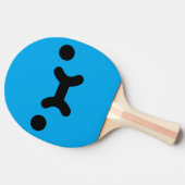 Schattigee Pouty Face Blue Ping Pong Paddle Tafeltennisbatje (Zijkant)
