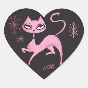 Schattigee Prancing Cat Sticker van Fluff