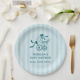 Schattigee Preppy Baby kinderwagen Baby shower Papieren Bordje