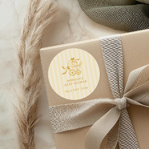 Schattigee Preppy Baby kinderwagen Baby shower Ronde Sticker