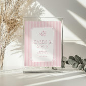 Schattigee Preppy Baby Stroller Baby shower Uitnod Acryl Bord