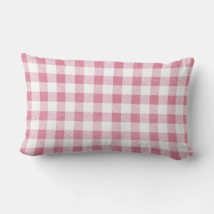 Schattigee Preppy Pink Gingham Plaid Pattern Kussen