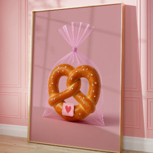 Schattigee Pretzel Art Print, Gezellige Bakkerij K Poster