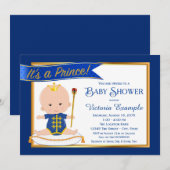 Schattigee Prince Baby Douche uitnodigingen (Voorkant / Achterkant)