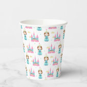 Schattigee Princess Castle Pattern Girly Papieren Bekers (Links)
