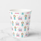 Schattigee Princess Castle Pattern Girly Papieren Bekers (Voorkant)