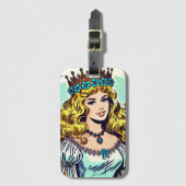 Schattigee Princess Comics Bagagelabel (Voorkant (verticaal))