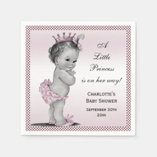 Schattigee prinses Baby shower Servetten