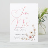 Schattigee Professionele Minimalistische Plain Mod Save The Date (Staand voorkant)