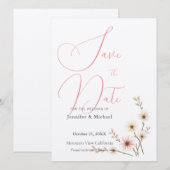 Schattigee Professionele Minimalistische Plain Mod Save The Date (Voorkant / Achterkant)