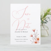 Schattigee Professionele Minimalistische Plain Mod Save The Date (Staand voorkant)