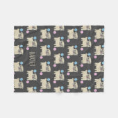 Schattigee Pug en Balls Pattern Gepersonaliseerde  Fleece Deken (Voorkant (Horizontaal))
