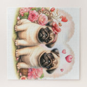 Schattigee Pug Puppies Legpuzzel (Horizontaal)