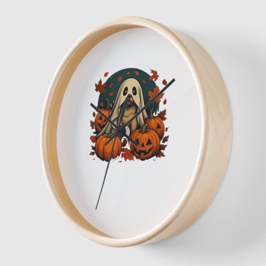 Schattigee Pugdog met pompoenen Herfst Halloween C (Hoek)