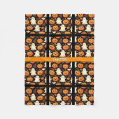 Schattigee Pumpkin Ghost Naam toevoegen Halloween  Fleece Deken (Voorkant)