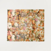 Schattigee Pumpkin Patch Bezoekers Halloween achte Wandkleed (Voorkant (horizontaal))