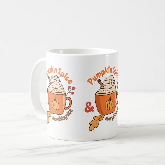 Schattigee Pumpkin Spice Latte Doodle Mok (Voorkant links)