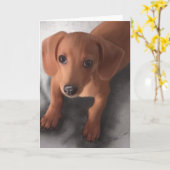 Schattigee pup ooit kaart (Gele Bloem)