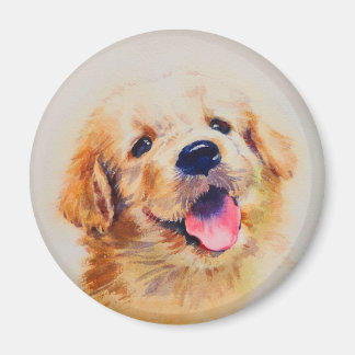 Schattigee pup. Zijn naam is "gelukkig" Magneet