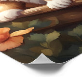 Schattigee puppies in een mand poster (Hoek)