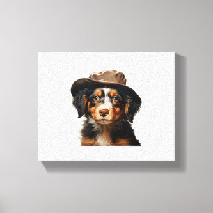 Schattigee Puppies. Kwekerij ClipArt S1 Canvas Afdruk