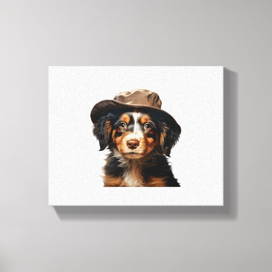 Schattigee Puppies. Kwekerij ClipArt S1 Canvas Afdruk (Voorkant)