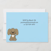 Schattigee puppy 1e verjaardag uitnodiging voor jo (Achterkant)