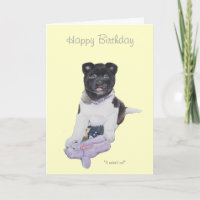 Schattigee puppy akita en teddy realistische kunst