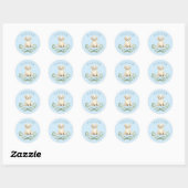 Schattigee Puppy Baby Boy Ronde Sticker (Vel)