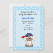 Schattigee Puppy Baby shower Uitnodiging voor Jong (Voorkant)